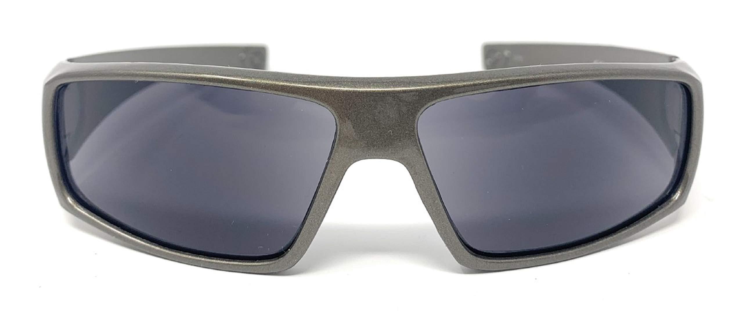 Incredible Bargains The Unisex Wrap Around Terminator Sun Reader Reading Sunglasses for Men and Women +3.25 Dark Silver