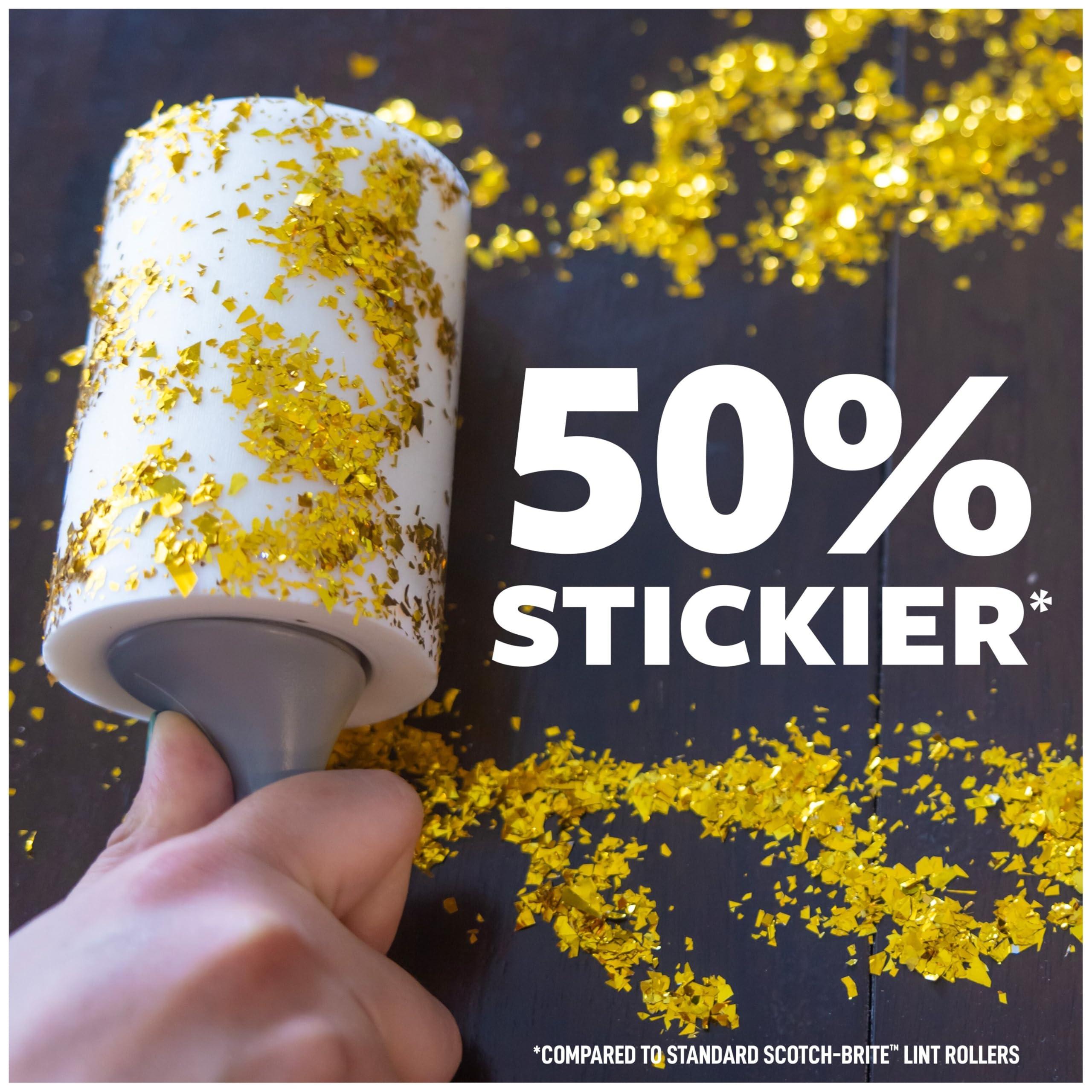 Scotch-Brite Scotch-Brite Extreme Clean Lint Roller, 6 Lint Rollers, 100 Sheets/Roller, 600 Sheets Total, Lint Roller for Pet Hair Extra Sticky, 50% Stickier*, Lint Remover for Clothes, Pet Hair Removal