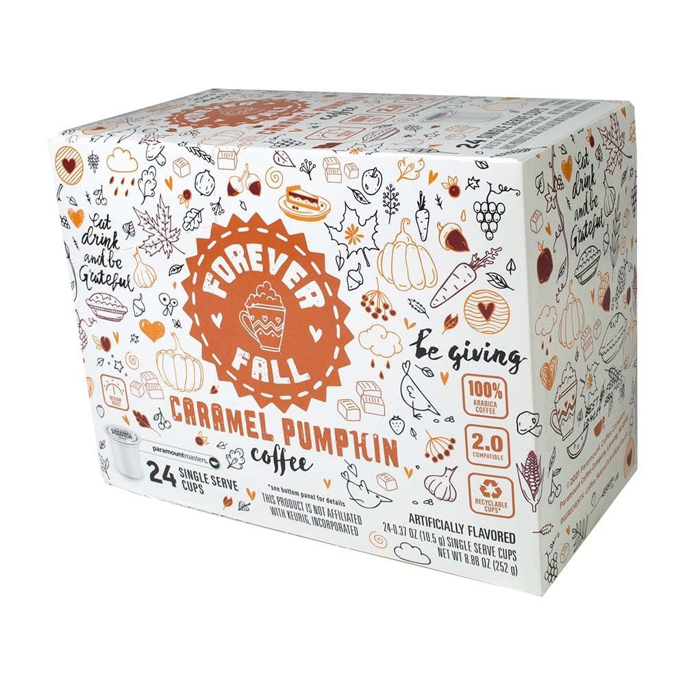 Paramount Roasters Forever Fall Caramel Pumpkin Single Serve K Cup Pods, 24 Count (Pack of 1) by Paramount Roasters (medium roast)