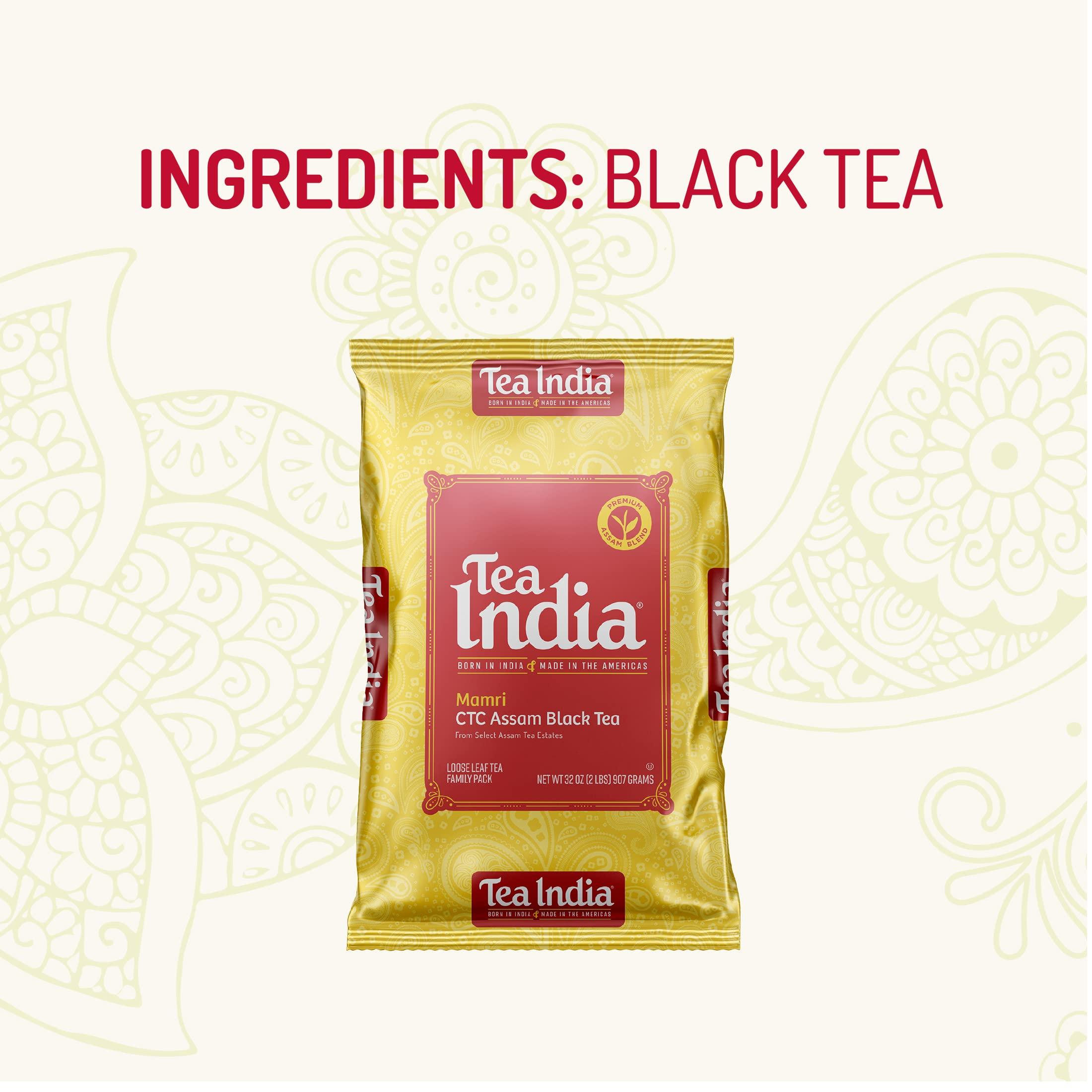 Tea India Tea India CTC Assam Loose Leaf Black Tea Strong, Full-Bodied Flavorful Blend Of Premium Black Tea Made with Natural Ingredients Traditional Indian Tea Caffeinated Iced Tea Breakfast Tea (32 Ounce)