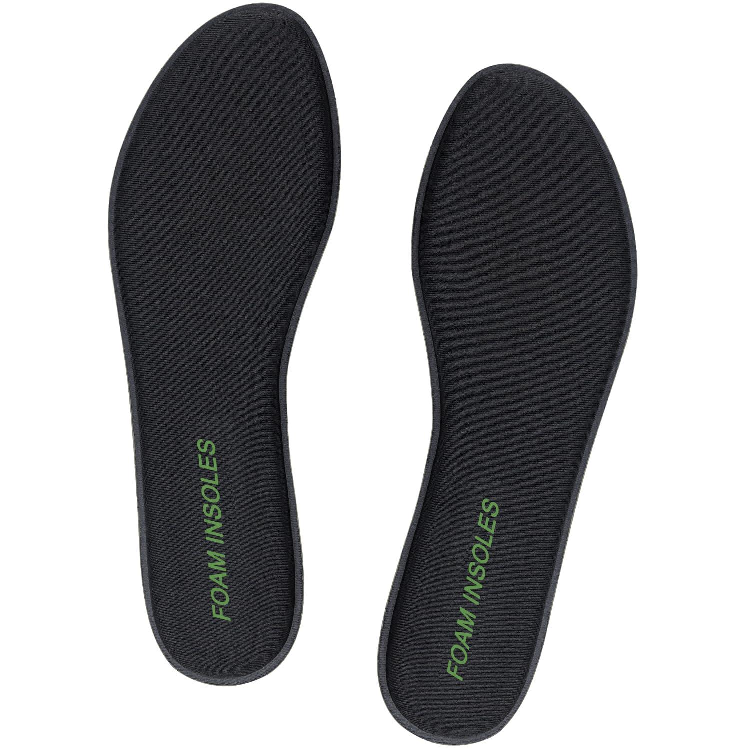 Endoto Memory Foam Insoles for Skechers Shoes, Replacement Inserts for Sneakers, Cushioned Inner Soles for Comfort and Foot Pain Relief(Color:Black,Size:US Men9-EU42)