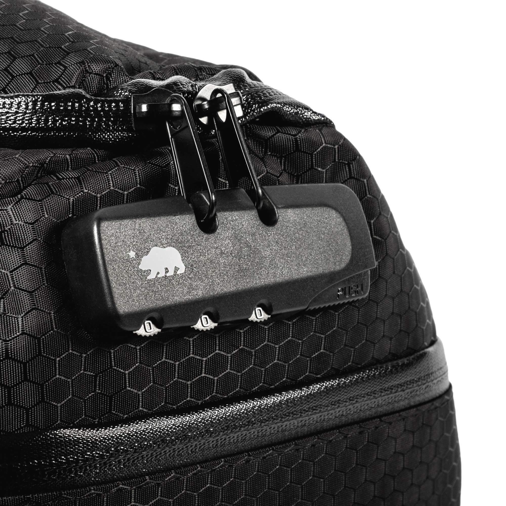 Cali Crusher Cali Crusher 100% Smell Proof Duffle Bag w/Combo Lock (Black/Green, 16")