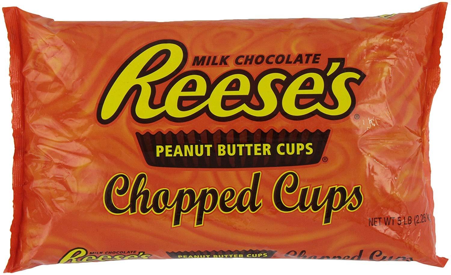 Reese\'s Reese\'s Milk Chocolate Chopped Peanut Butter Cups, 5 Pound Bags