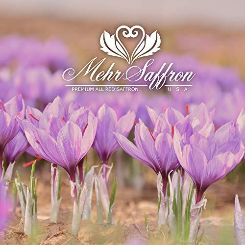 Mehr Saffron Powder Saffron, %100 Organic Premium Powder Saffron, 1/4 Oz (Pack of 2 4-grams)