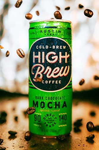 High Brew Coffee High Brew Coffee, Cold Brew Coffee, Dark Chocolate Mocha, 8 Fl Oz, Ready-To-Drink (Pack of 12)