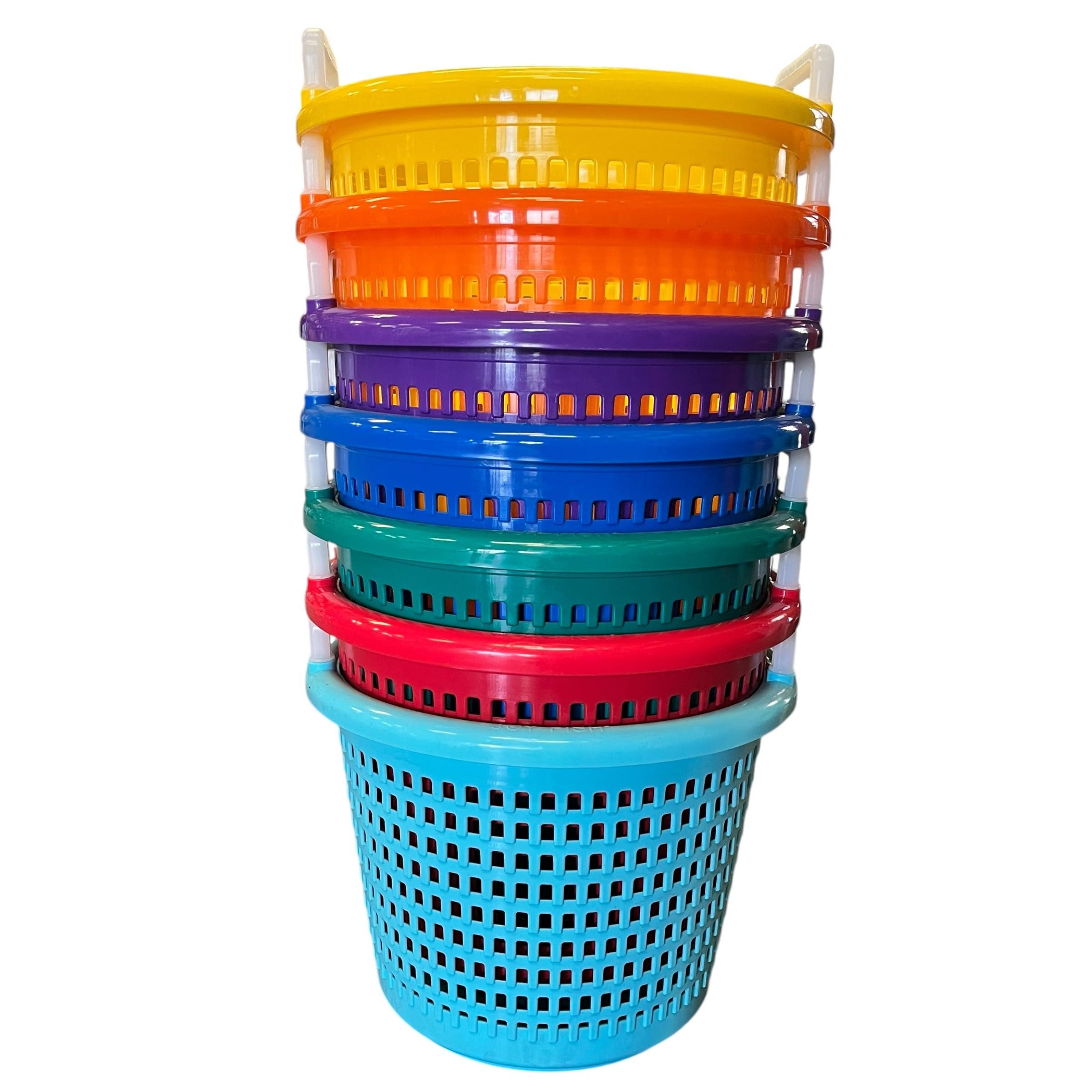 LEE FISHER SPORTS FISH BASKET- RED Basket for Fishing, Laundry, all Purpose Handy Basket-heavy duty, hold up 40 lbs, can take hot and cold condition, used by commercial fishermen for decades.