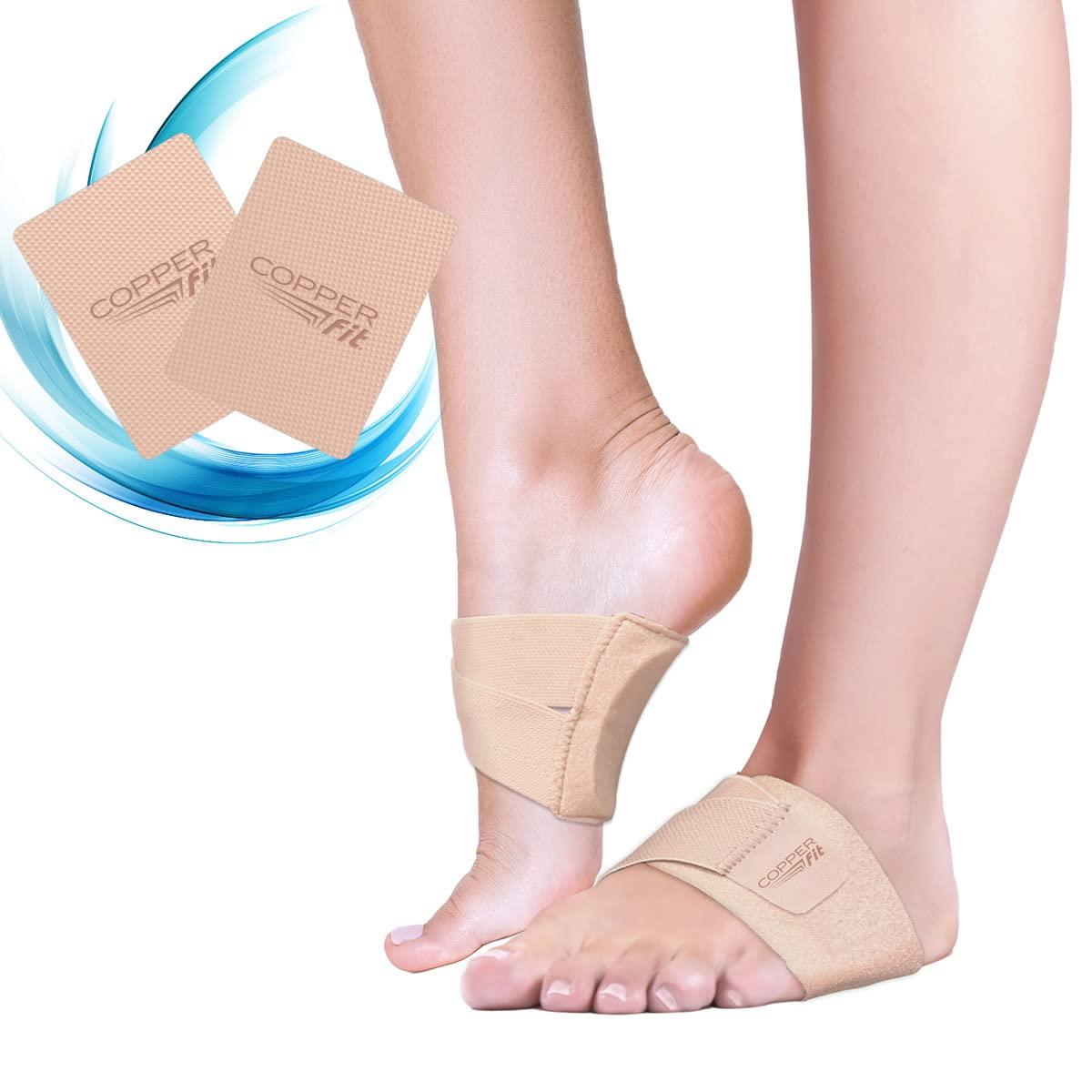 Copper Fit Copper Fit Unisex Arch Relief Plus with Built-In Orthotic Support, Beige, MO CASE