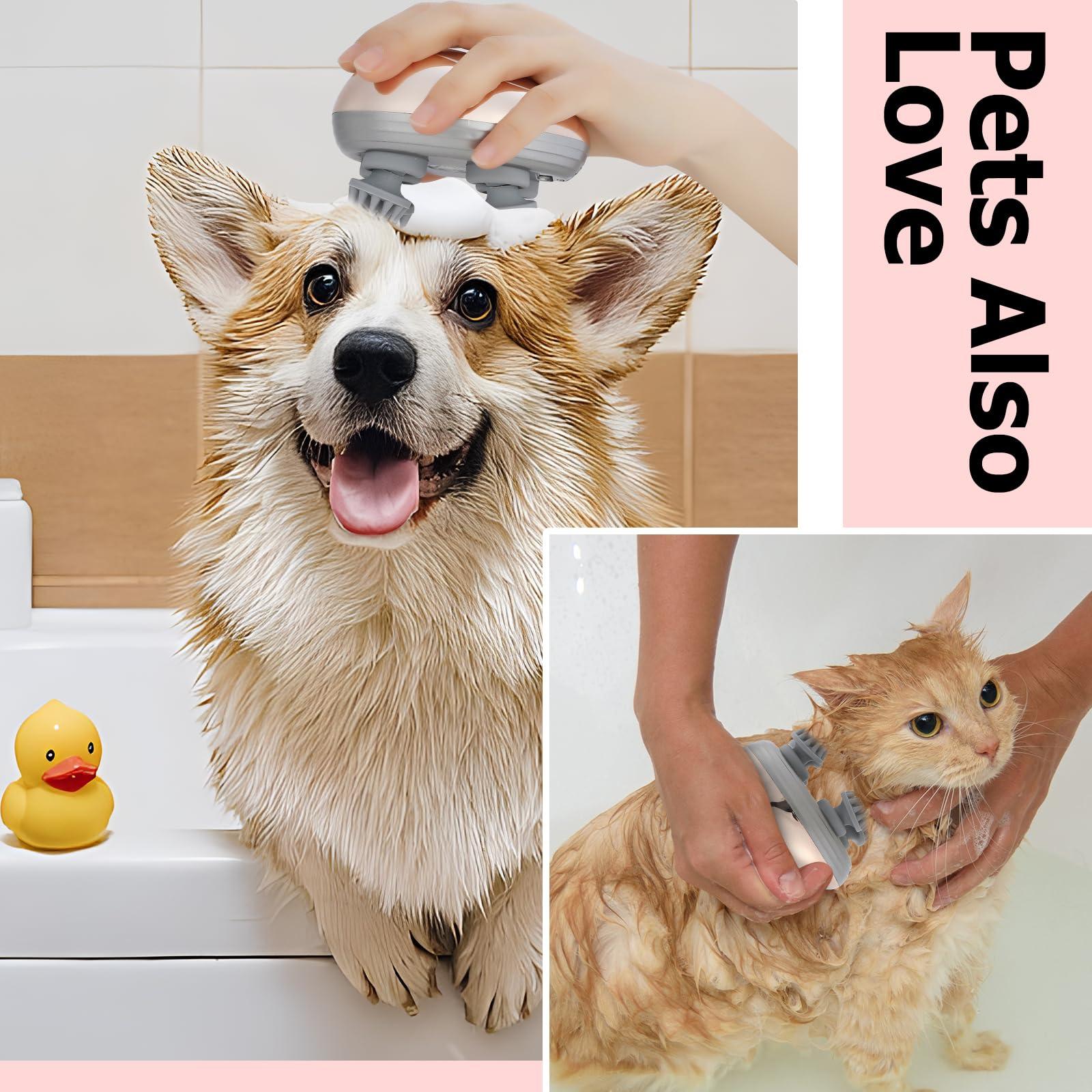 ENBRWAS ENBRWAS Electric Scalp Massager, Promotes Hair Growth,Waterproof Handheld Portable Cordless Smart Scalp Massager, Head Scratcher for Full Body Massage, Deep Clean and Stress Relax.