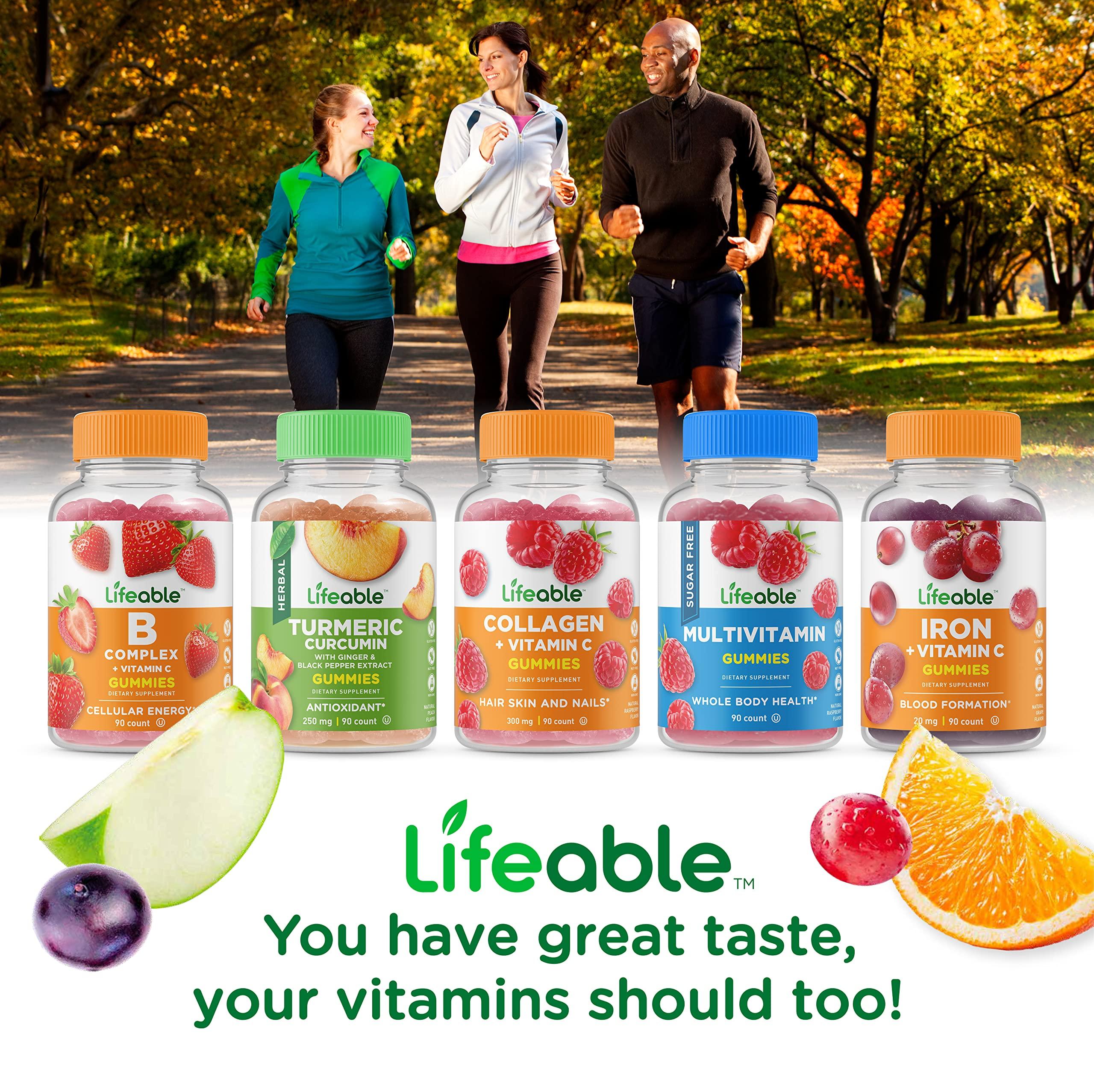 Lifeable Lifeable Glucose Gummies - Great Tasting Natural Flavor Gummy - Gluten Free GMO-Free Chewable - for Adults and Kids - 90 Gummies
