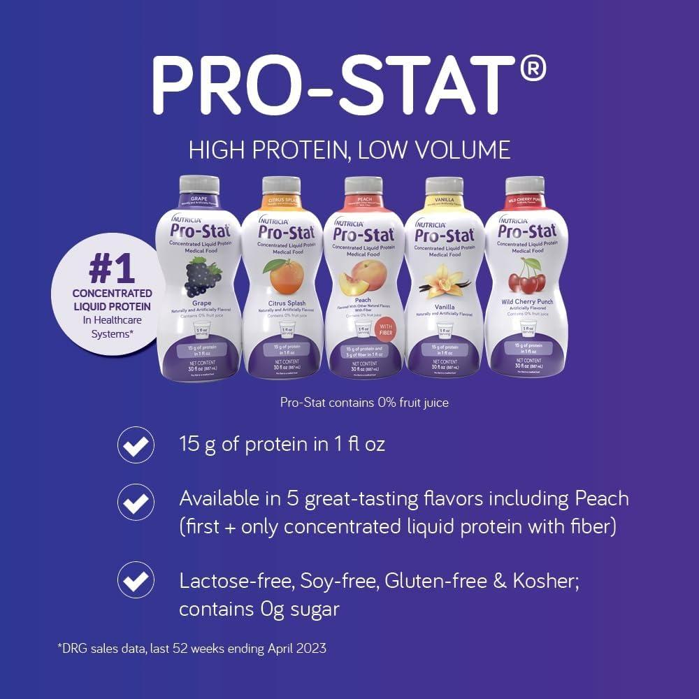 Pro-Stat Pro-Stat Concentrated Liquid Protein Medical Food - Wild Cherry Punch, 30 Fl Oz Bottle (Case of 6)