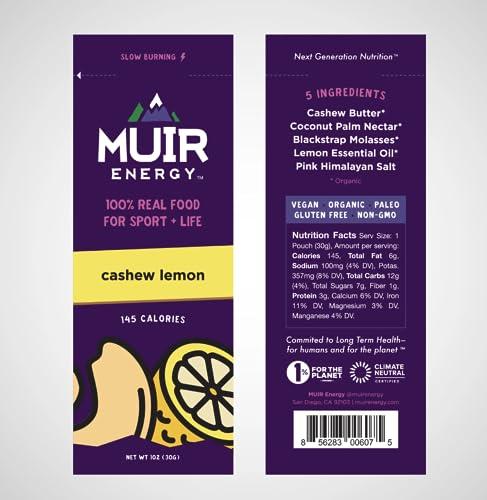 Muir Energy MUIR Energy Real Food Energy Gel Variety Pack for Endurance Athletes (Slow Burning 24 Pack)