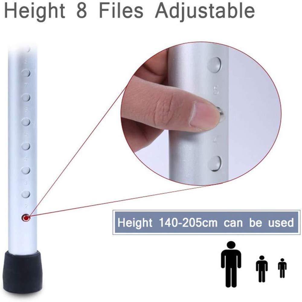 WRRQCVAL Walking Frame, Folding Zimmer Walker Lightweight Portable Walking Mobility Aids for Elderly Disabled Adjustable Height with Shower Rollator with 2 Wheels Interesting