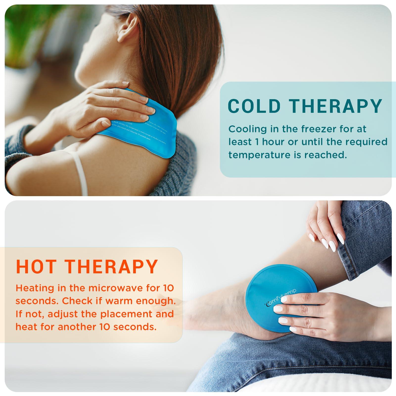 AlierGo Comfytemp Gel Ice Packs for Injuries Reusable 8 Pack, FSA HSA Approved, Hot and Cold Compress for Pain Relief, Small Ice Packs for Headaches, Wisdom Teeth,Breastfeeding, First Aid, for Kids Adults