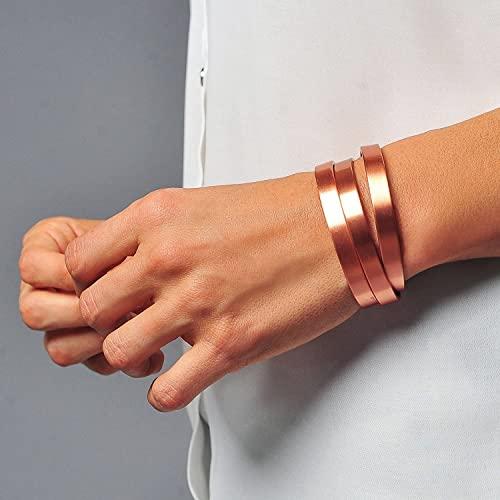 Earth Therapy Earth Therapy, The Original Pure Copper Magnetic Bracelets - Adjustable - For Women - Elegant Jewelry Gift Set of 2 in Velvet Pouch