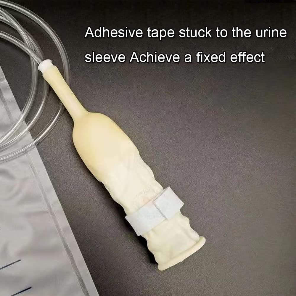 YEYSXSY Latex Condom Catheter External Self Sealing Set 10pcs Male Condom 1pcs 1000ml Urine Bag 1pcs 2000ml Drainage Bag(35mm/1.38inch)