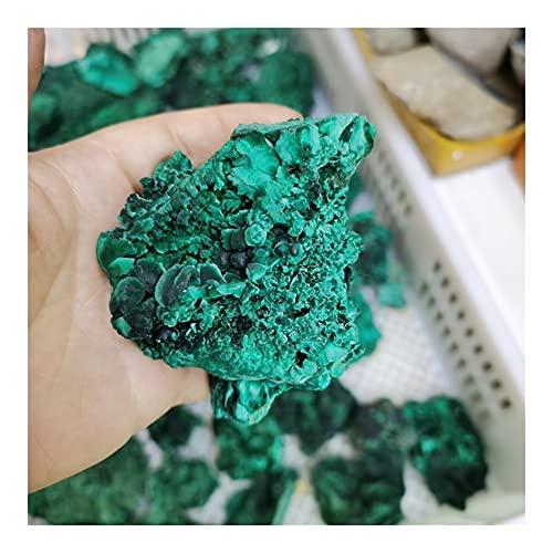 SAIYI Natural Green Malachite Raw Stone Beautiful Needle-Shaped Plus Velvet Quartz Stone Mineral Specimen Healing Home Decor Natural Decoration (Size : About 500g)