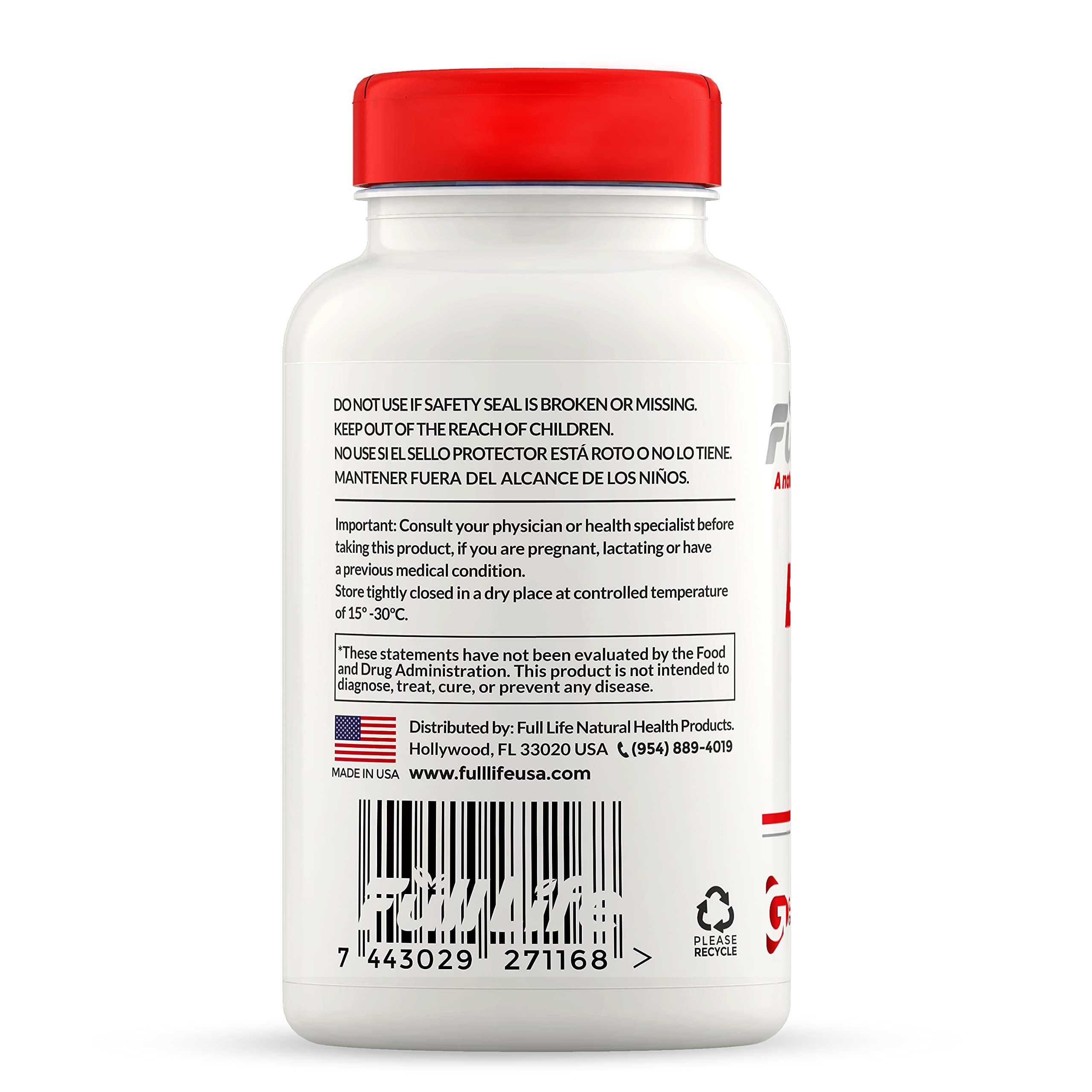 Full Life Full Life Hydrolyzed Collagen and Echinacea Capsules - Dietary Supplements - Bovine Collagen Pills for Women and Men - Echinacea Purpurea Extract, Gluten-Free - 90 Veggie Capsules Each