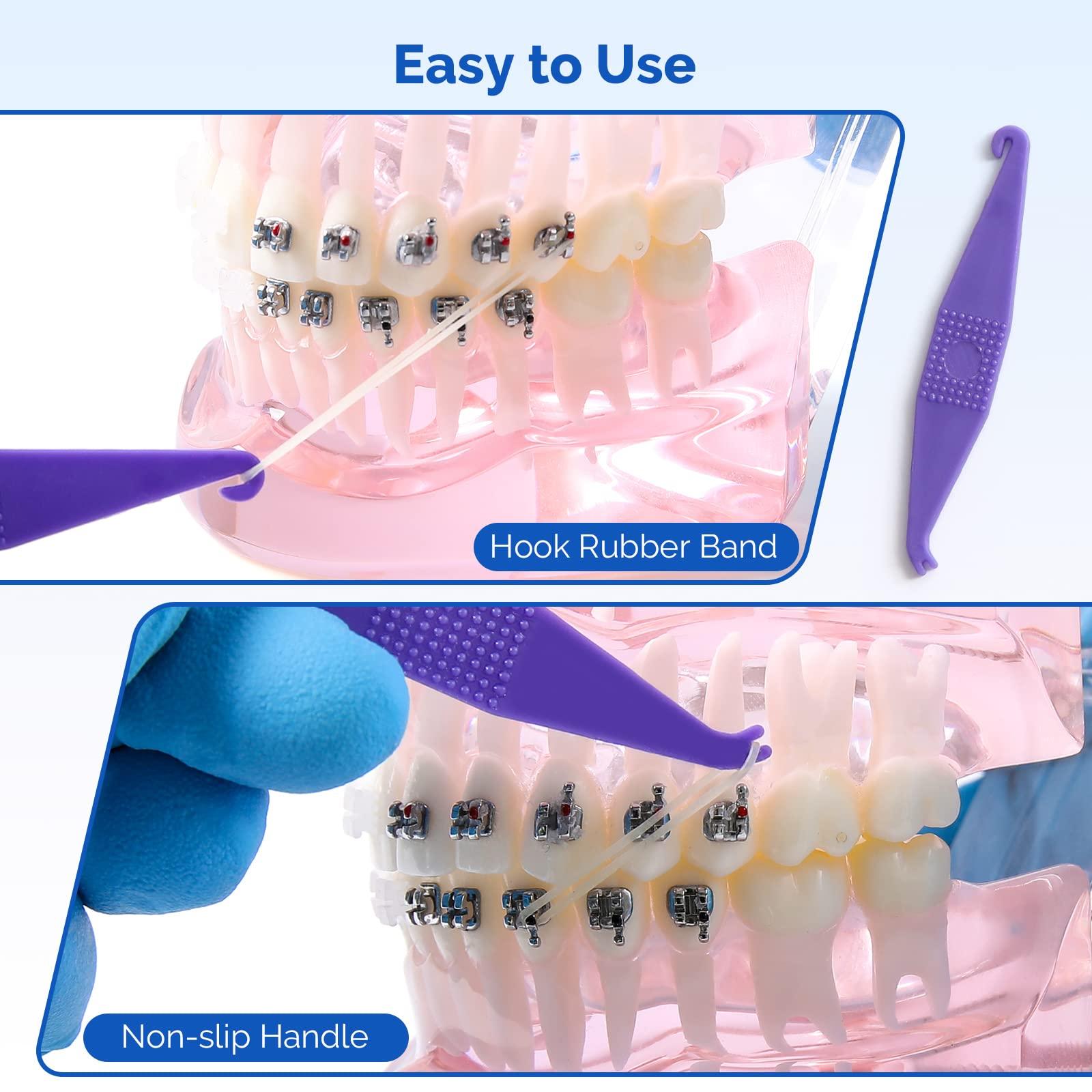 JMU JMU Orthodontic Elastics 1/4 Light 100 Pack Intraoral Elastic Bands Latex Dental Rubber Bands Made in USA