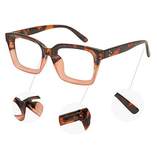 MARE AZZURO MARE AZZURO Reading Glasses for Women 6.0 Fashion Readers 600 Female Square Retro Reader Durable Eyewear +6.00 Strength