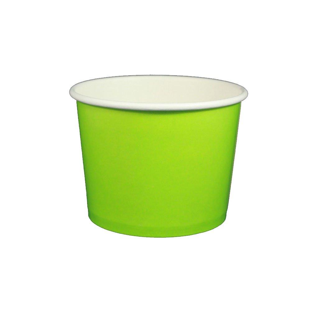 Yocup 16 oz Yogurt Paper Cups- 1000 Count (Solid Lime Green)