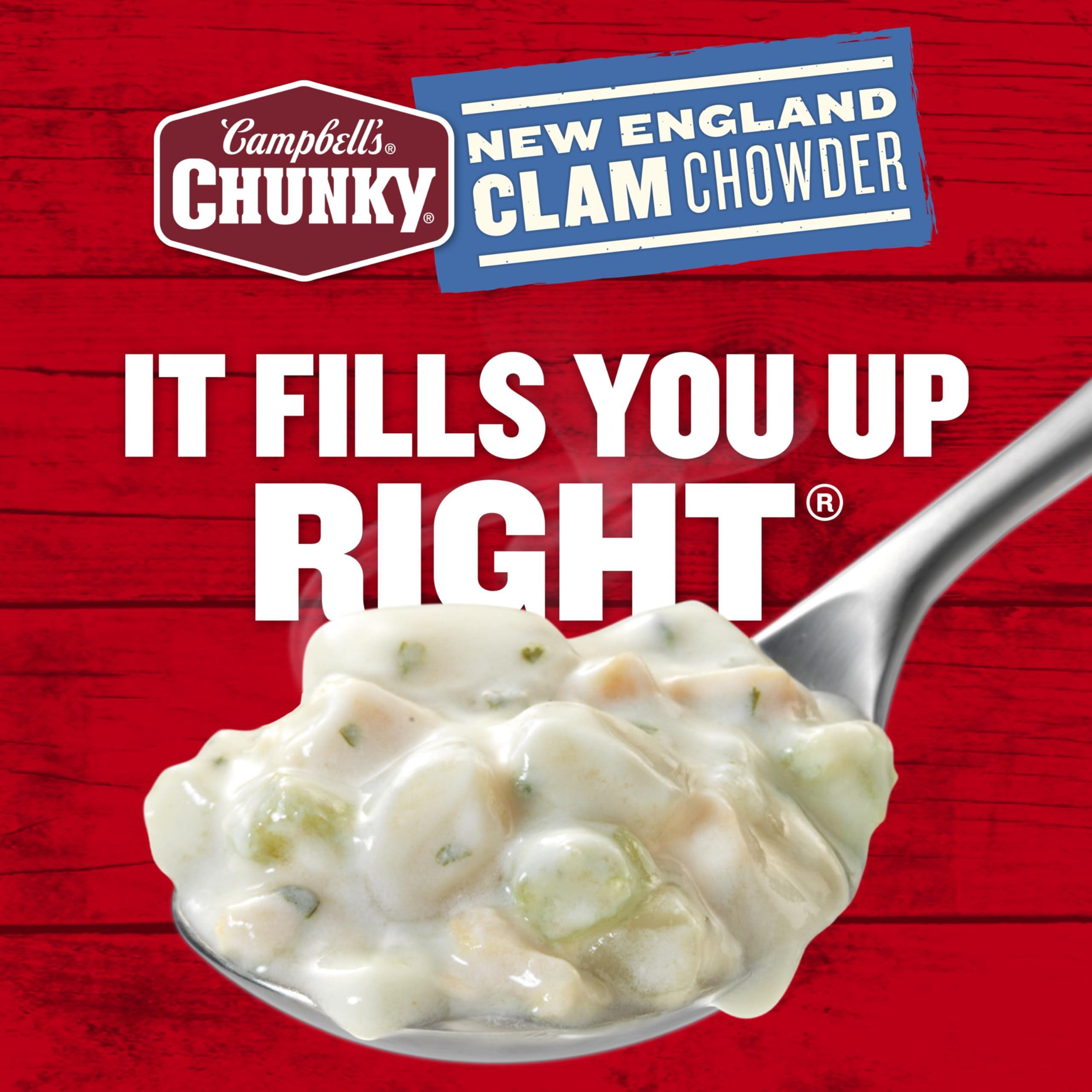 Campbell's Campbell's Chunky Soup, New England Clam Chowder, 18.8 Ounce Can (Case Of 12)