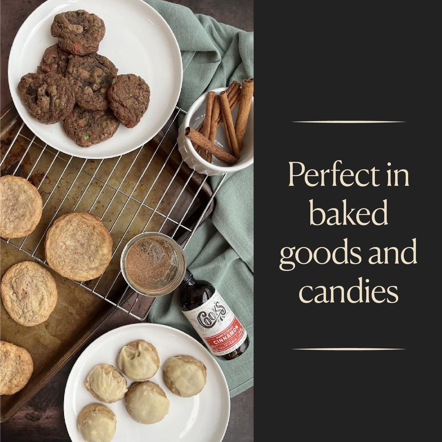 COOK\'S Cook\'s Pure Cinnamon Extract Made From Fine Ceylon Cinnamon, Premium All Natural Cinnamon Extract for Baking, Cooking, Beverages and Candies, 128 oz (1 Gallon)