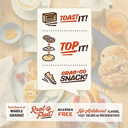 Ozery Bakery Inc. Ozery Bakery Blueberry Morning Rounds, Allergen Free, Vegan, Made with Real Fruit, Breakfast Buns, Pita Bread, 6 Buns Per Bag, 6-Pack