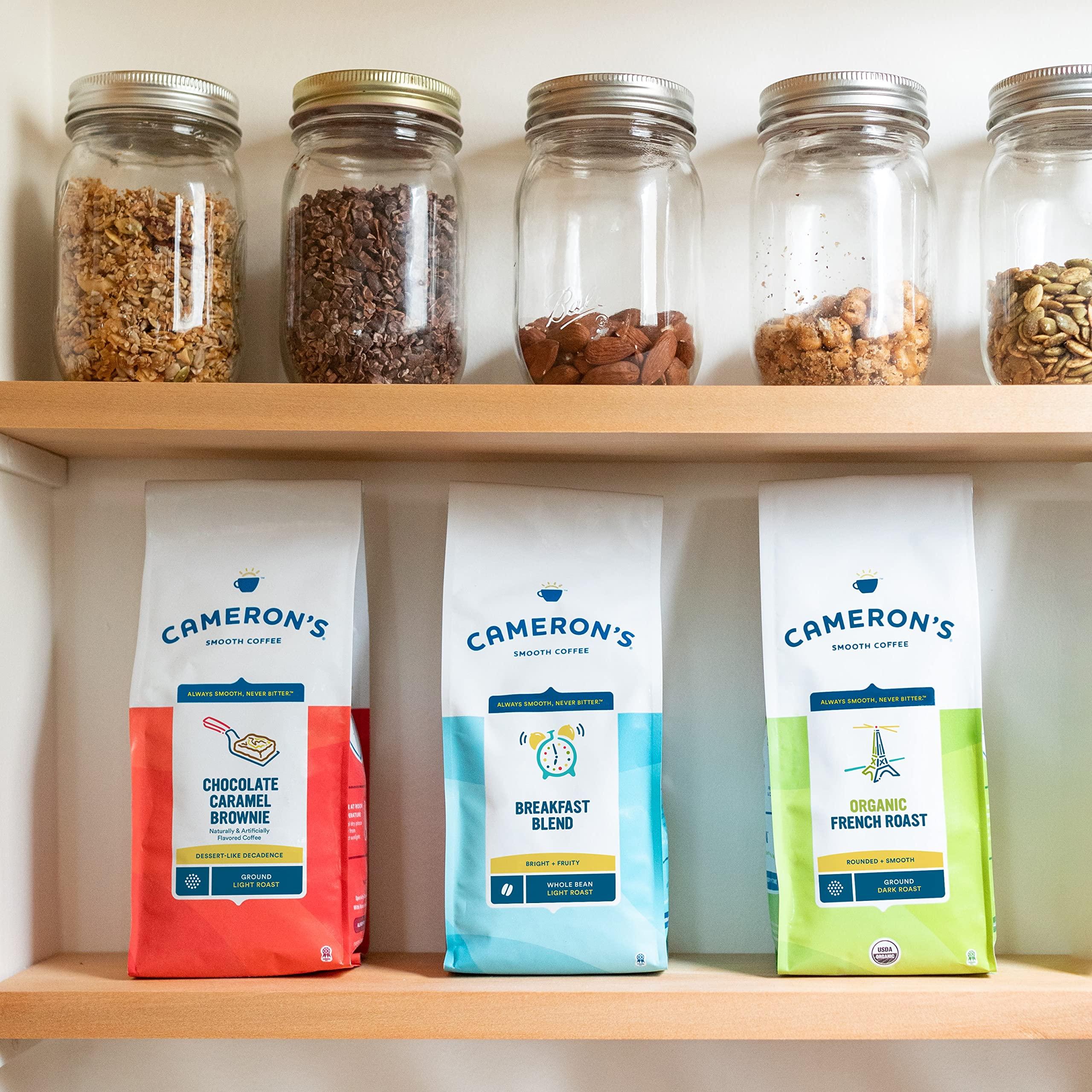 Camerons Coffee Cameron\'s Coffee Roasted Ground Coffee Bag, French Roast, 10 Ounce Pack of 6