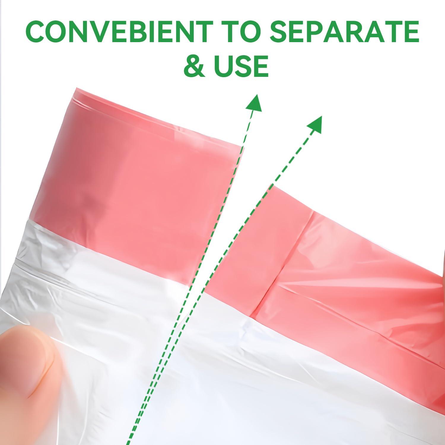 WAIKAS Waikas 8 Gallon Trash Bags, Drawstring Garbage Bags, 1.32Mil Thickness, 55 * 70cm, 9.9g/pcs, Pack of 34, Unscented, Black