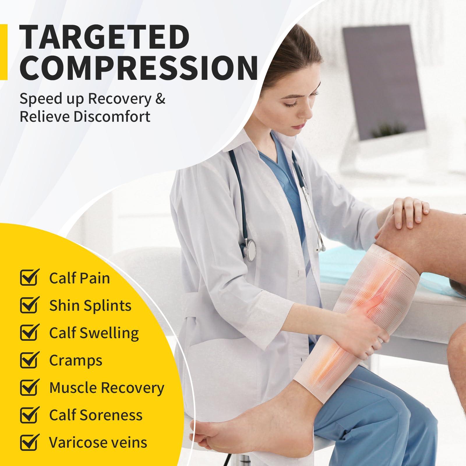 CAMBIVO CAMBIVO Calf Compression Sleeve Men & Women- Shin Splint Brace Support for Legs Pain Relief, Varicose Vein Treatment