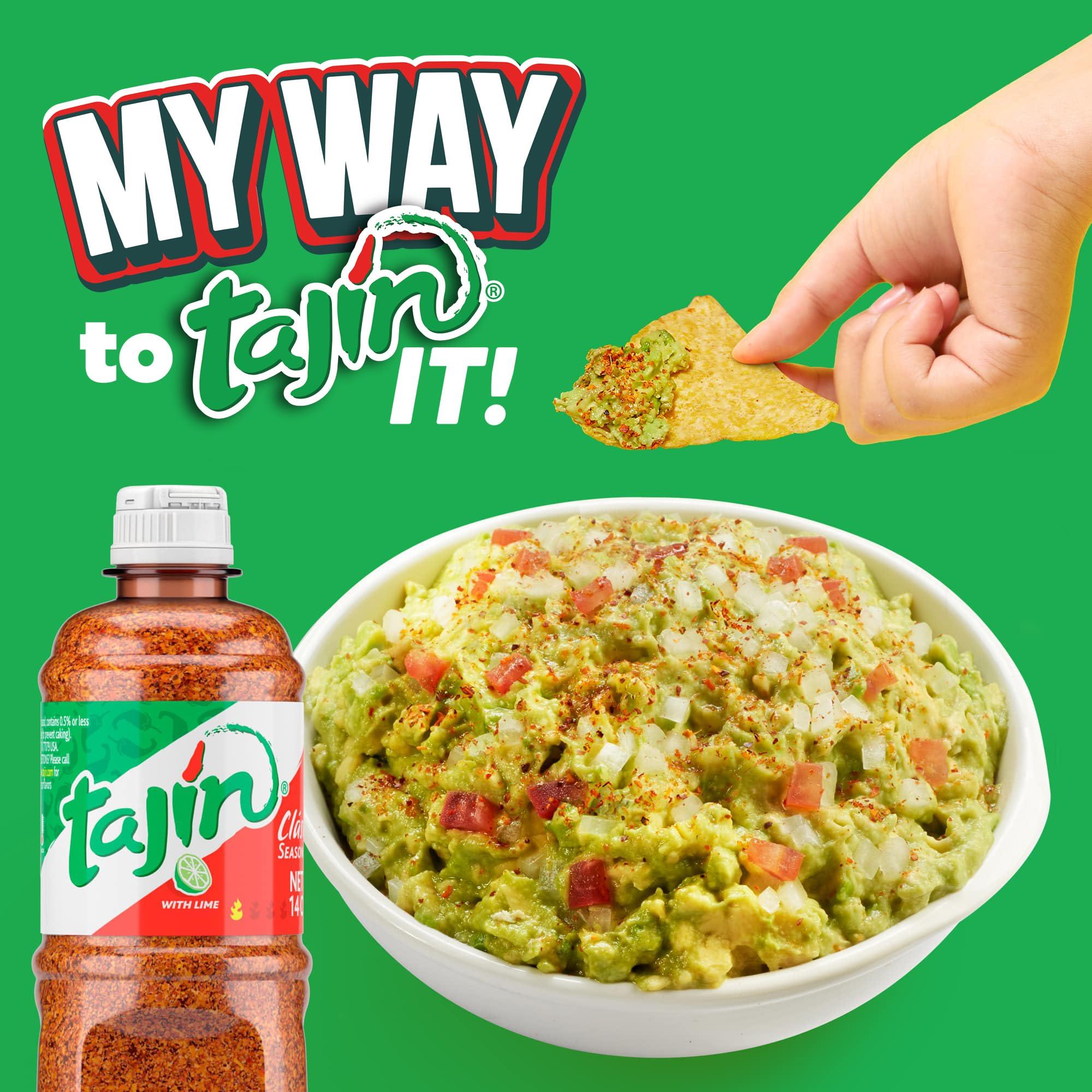Tajin Tajn Clsico Seasoning 14oz and Tajn Fruity Chamoy Sauce 15.38oz Bundle (Pack of 2)