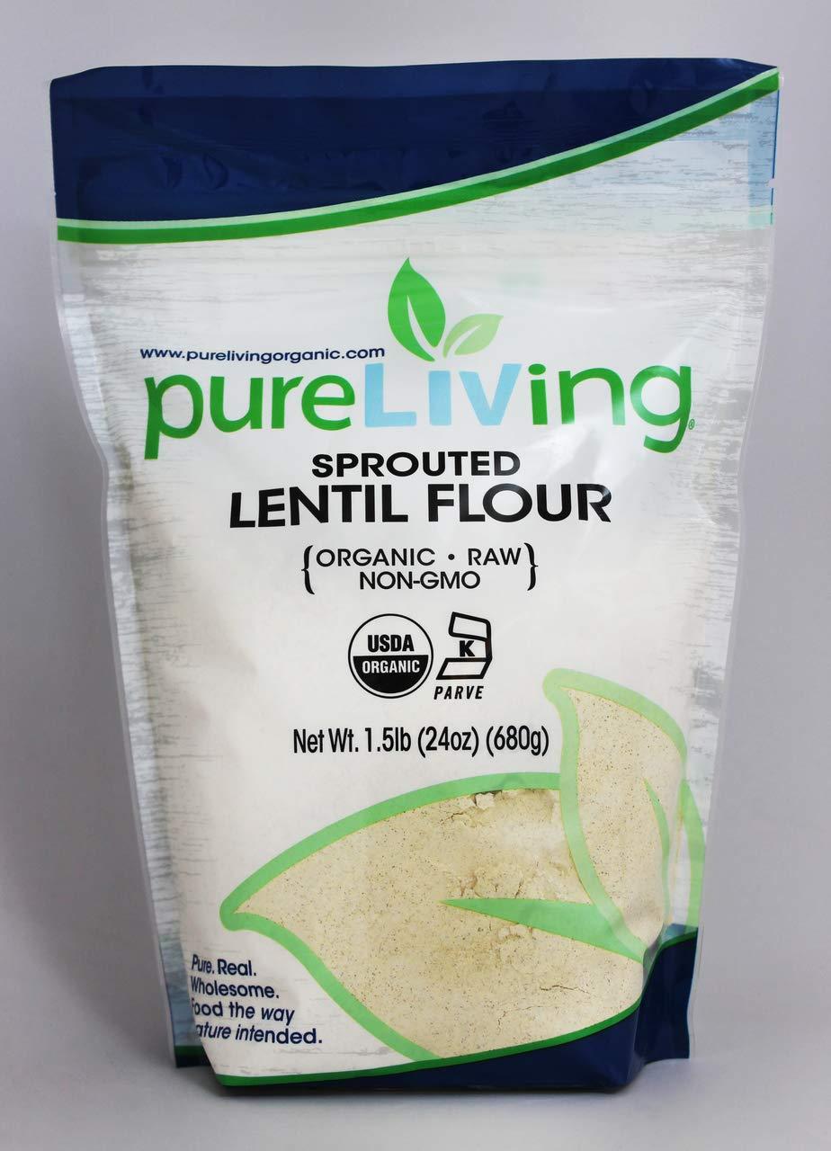 PureLiving PureLiving Organic Sprouted Lentil Flour, Non-GMO, Kosher Pure Living 24 oz