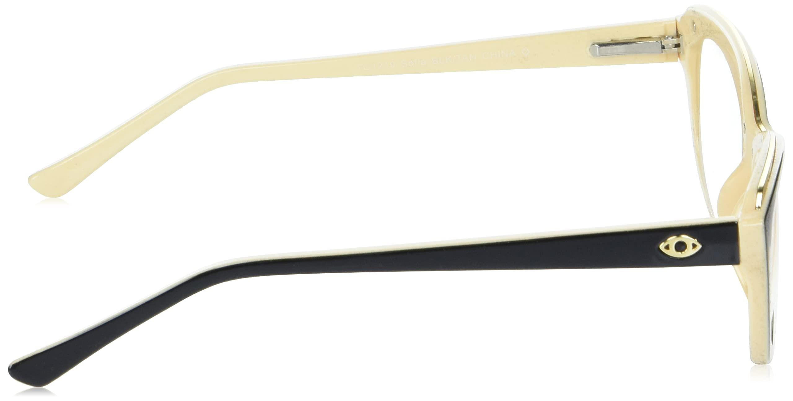 Sofia Vergara x Foster Grant Sofia Vergara x Foster Grant Women's Sofia Reading Glasses Cat-Eye, Black, 56 mm + 3