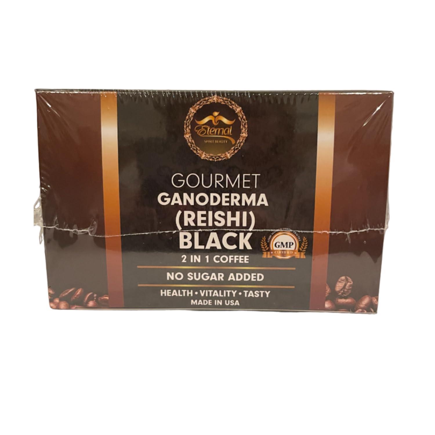 Eternal Spirit Beauty Eternal Gourmet Ganoderma (REISHI) Black Coffee 2 in1 Made in USA Cafe Negro con ganoderma Eternal Pack of 4