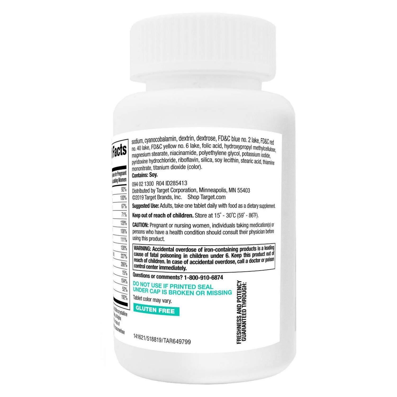 Up & Up Up & Up Prenatal Vitamins Dietary Supplement, Compare to Stuart Prenatal, 100 Tablets