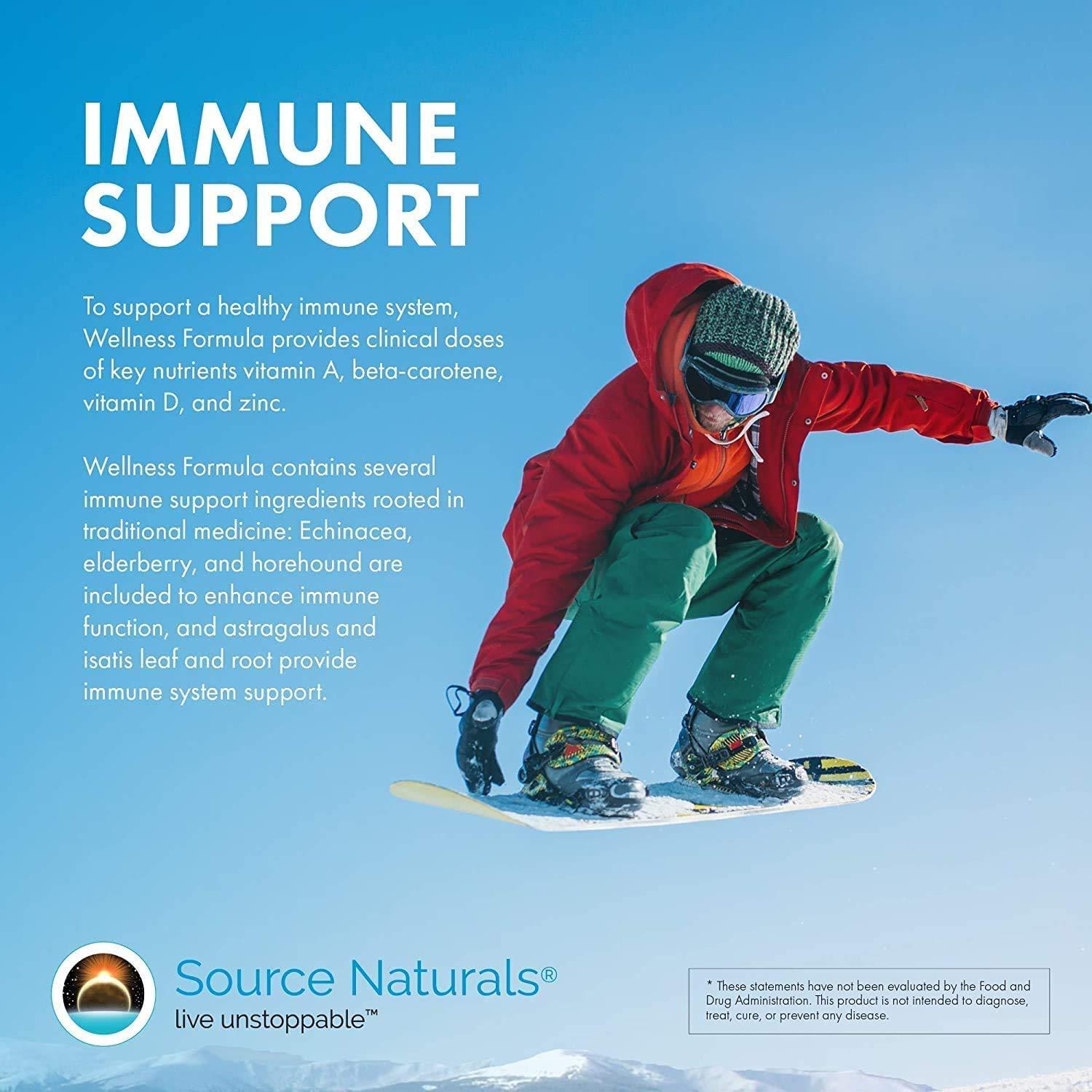 Source Naturals Source Naturals Wellness Formula Bio-Aligned Vitamins & Herbal Defense for Immune System Support - Dietary Supplement & Immunity Booster - 60 Capsules