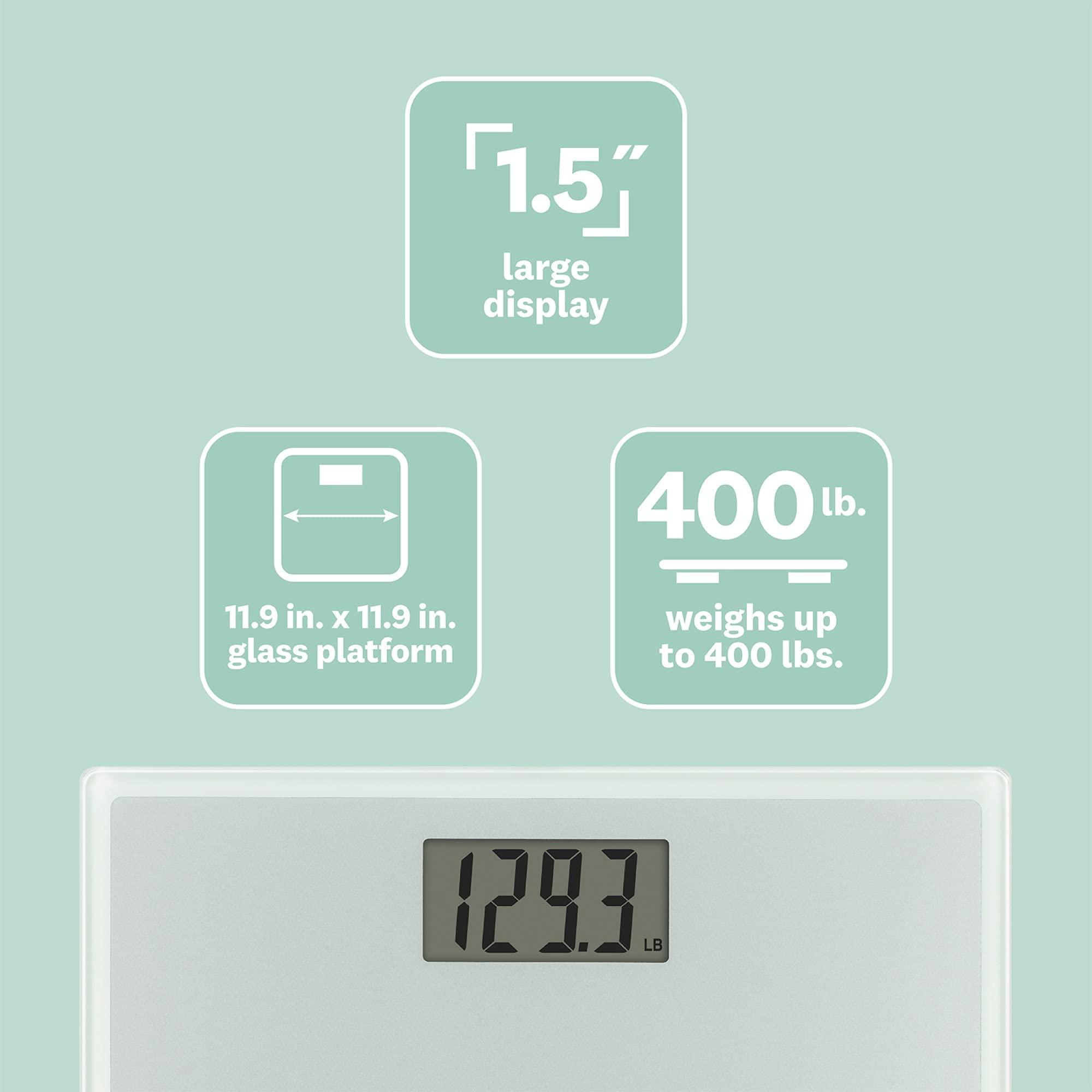 Conair Weight Watchers Scales by Conair Scale for Body Weight, Digital Bathroom Scale in Glass