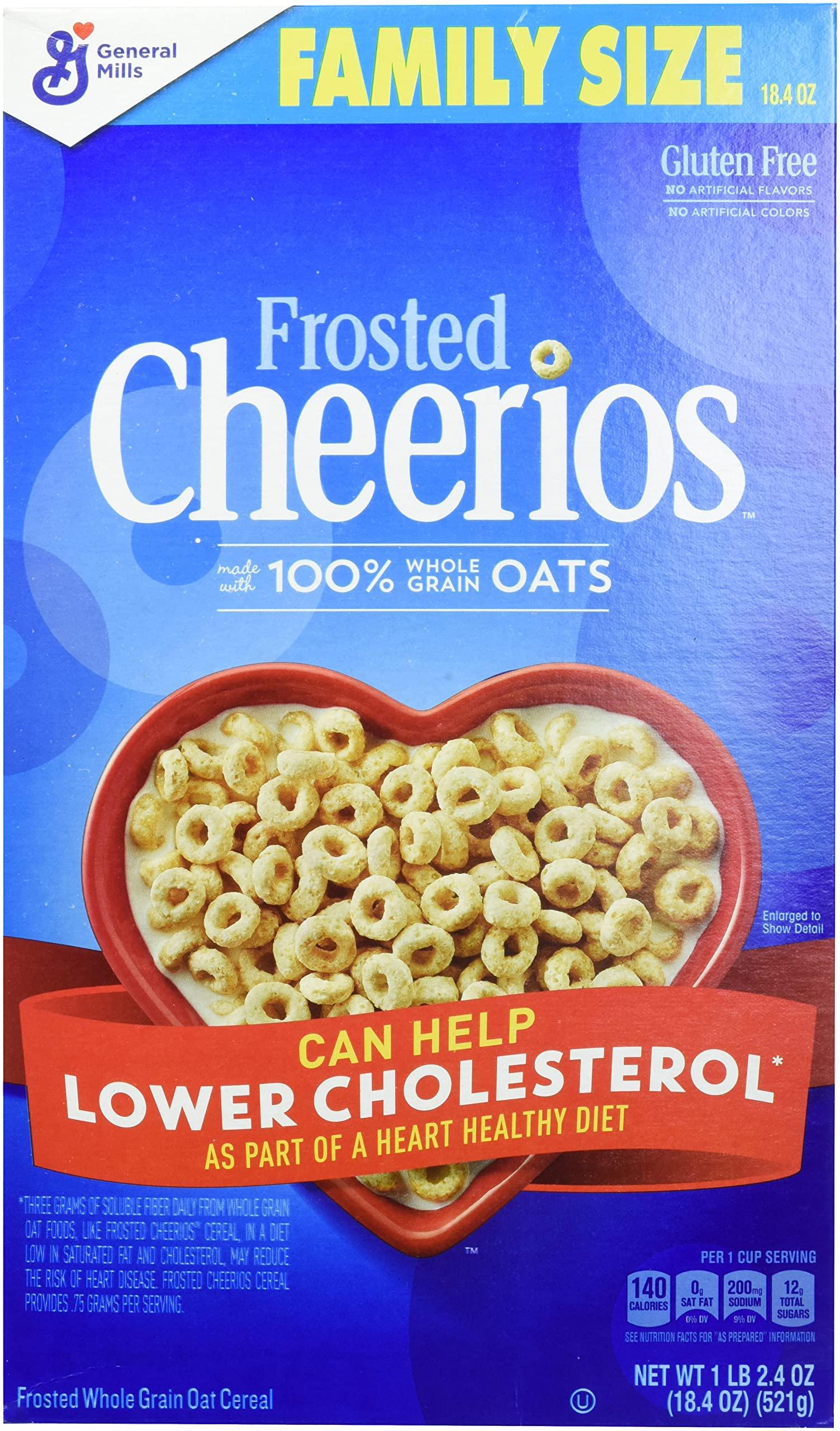 Cheerios Cheerios Frosted Breakfast Cereal with Oats, Gluten Free, 18.4 oz (Pack of 7)