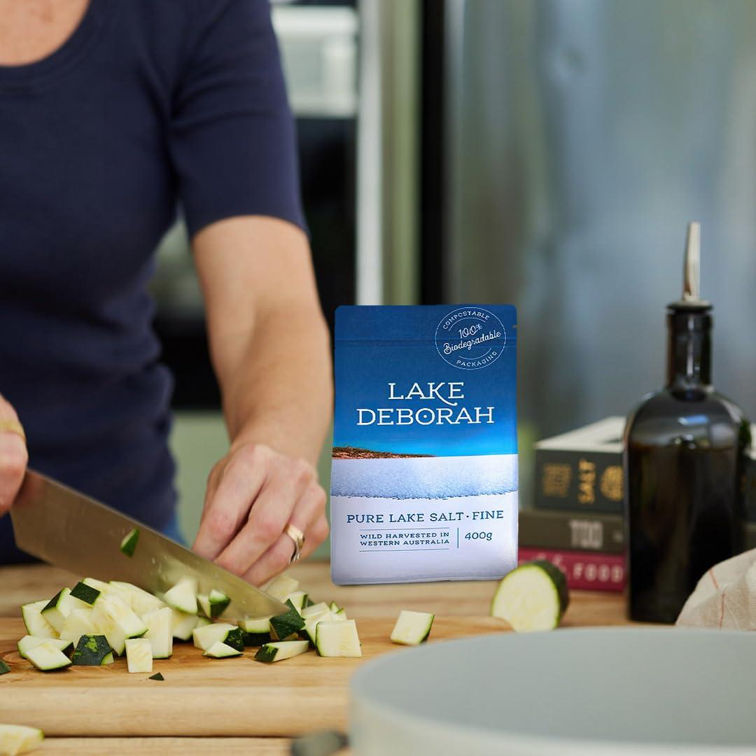 Lake Deborah Pure Mineral Salt from Lake Deborah, Australia - Wild Harvested Lake Salt - 100% Natural, Microplastics, Heavy Metals and Pollutant-Free, Perfect for Cooking and Baking - 400g