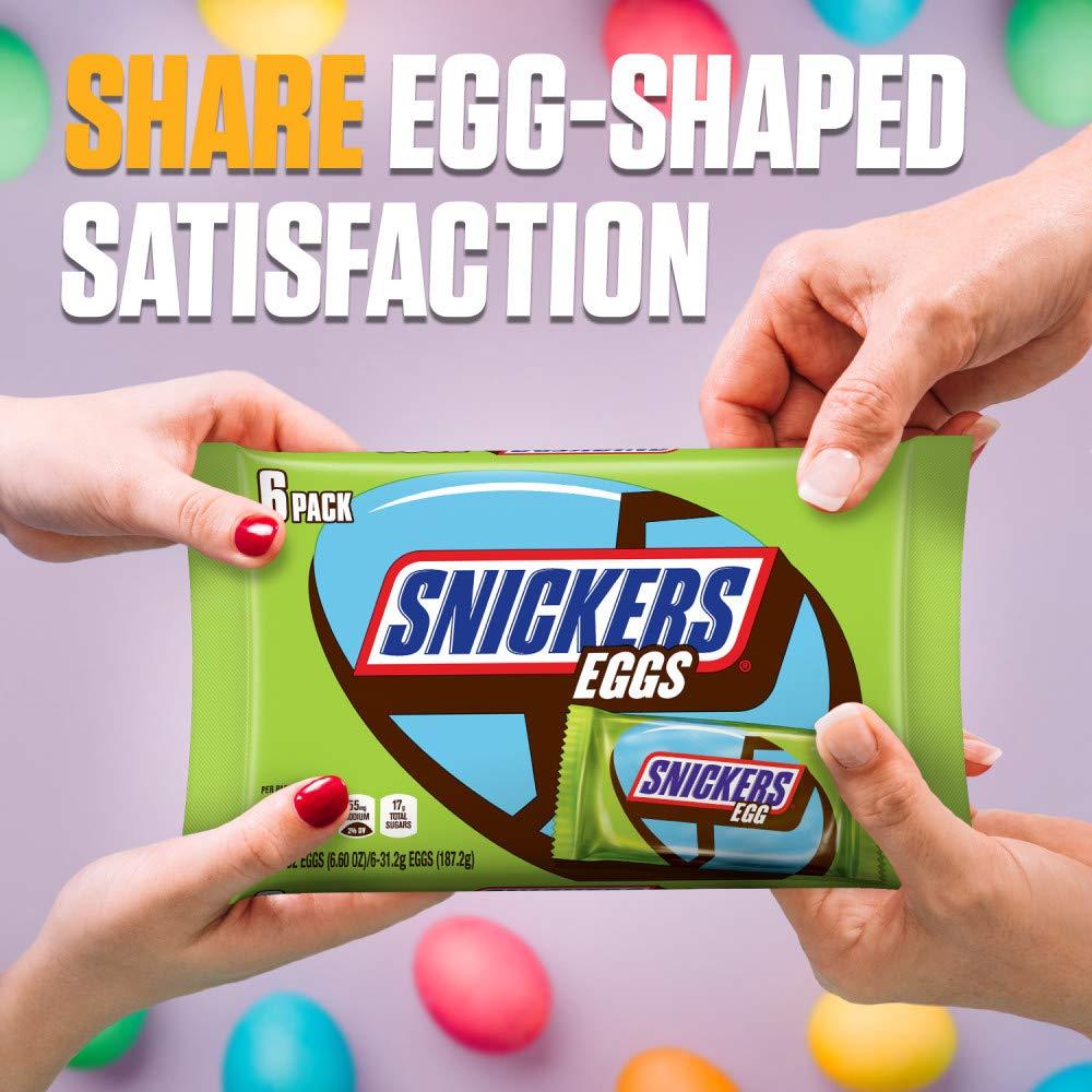 Snickers SNICKERS Easter Eggs Caramel Chocolate Candy Multi-Pack, 6.6 oz, 6 ct