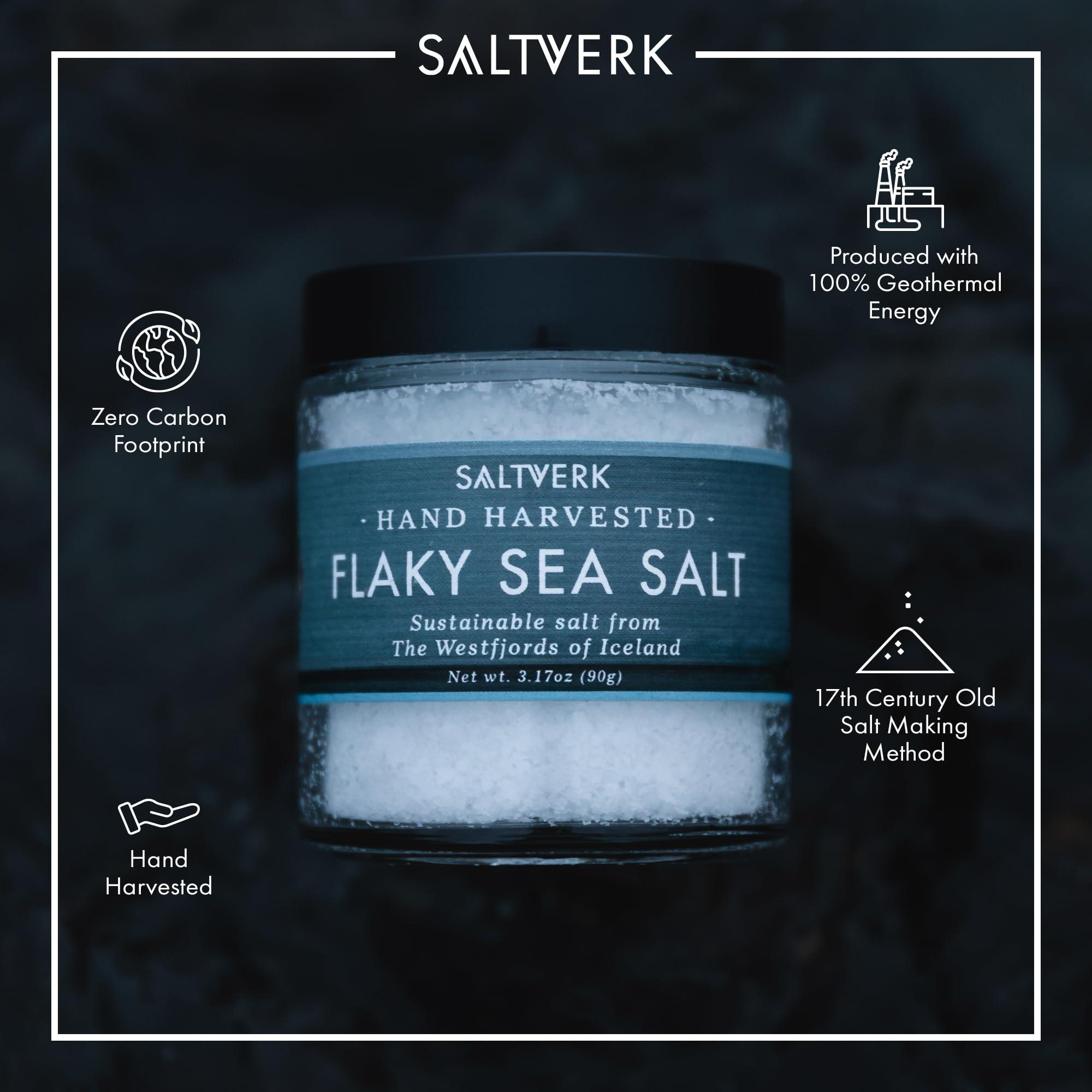 Saltverk Saltverk Icelandic Sea Salt - Flaky Pure + Birch Smoked Bundle