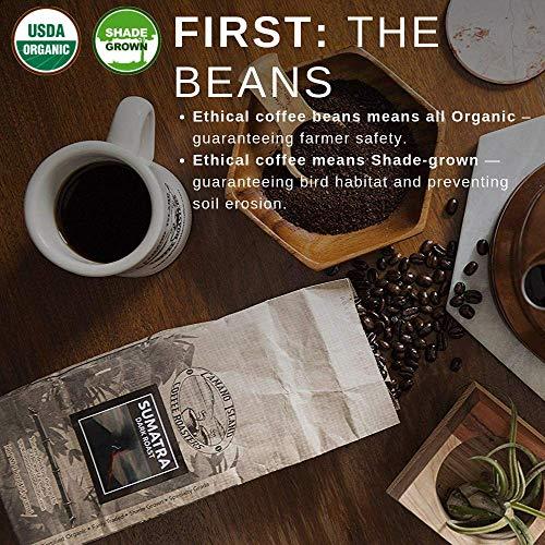 CAMANO ISLAND COFFEE ROASTERS Camano Island Coffee Roasters Organic Sumatra Medium Roast Coffee- Fresh Premium USDA Certified Organic Shade Grown, Fair Trade, and Ethical
