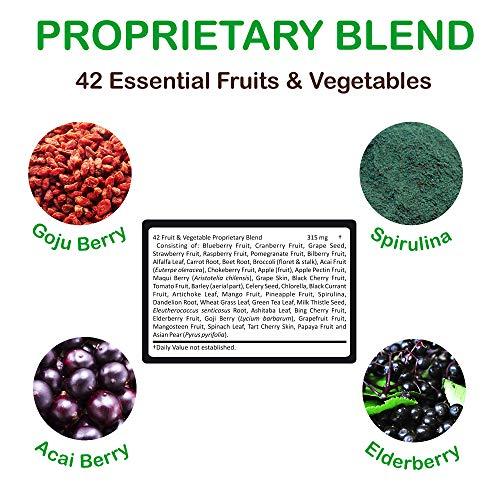 GoodEarth Nutrition Vegan Multivitamins for Men & Women - Vitamins A , B Complex , C , D3 , Zinc , Magnesium , Spirulina , Antioxidants - Daily Multivitamin Mineral Supplement with Proprietary Fruit & Vegetable Blend