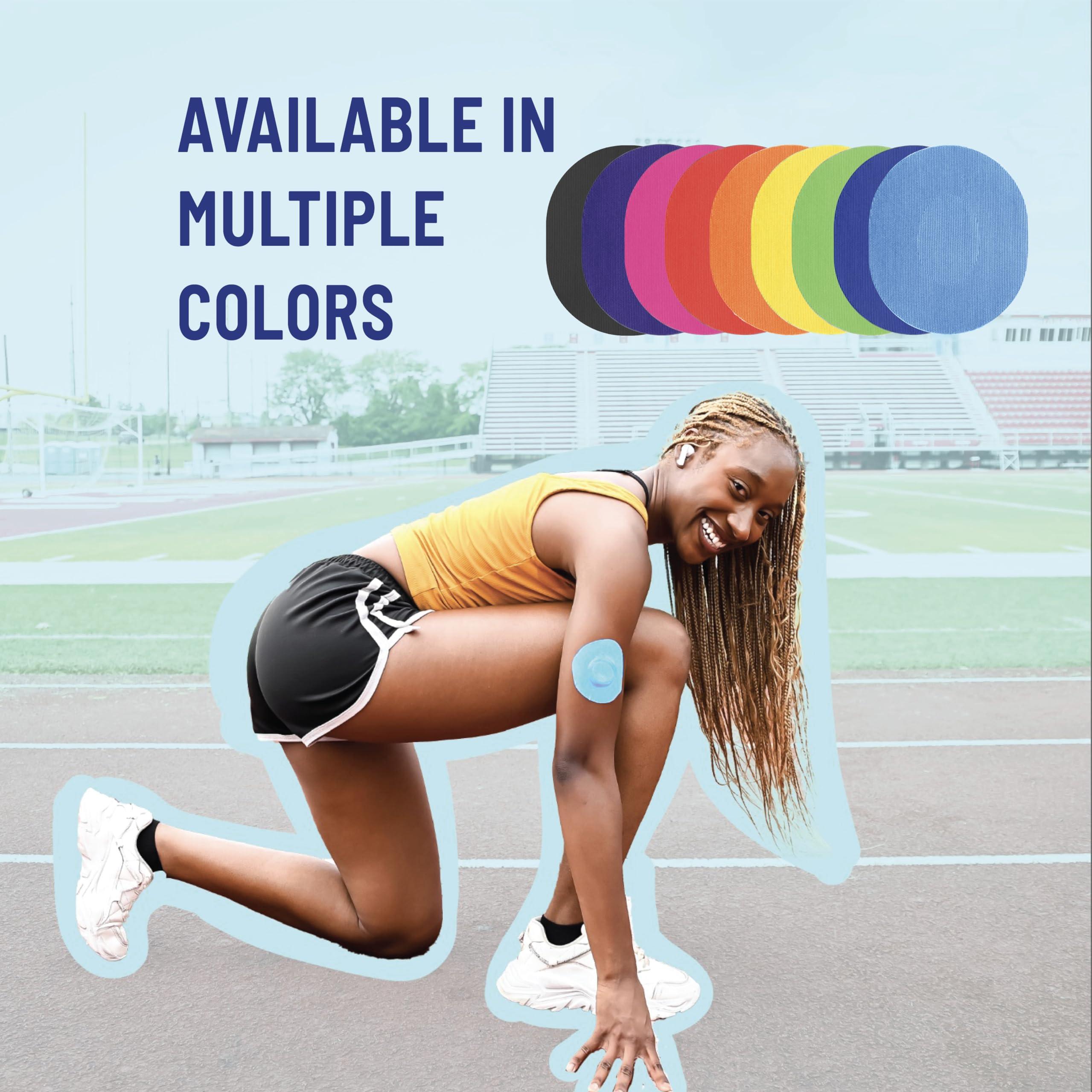 RightCare RightCare CGM Adhesive Patch, Universal (25-Pack), Covered Oval, Multicolor Assortment, Bag of 25, Made with Synthetic PRO Extreme KT Tape