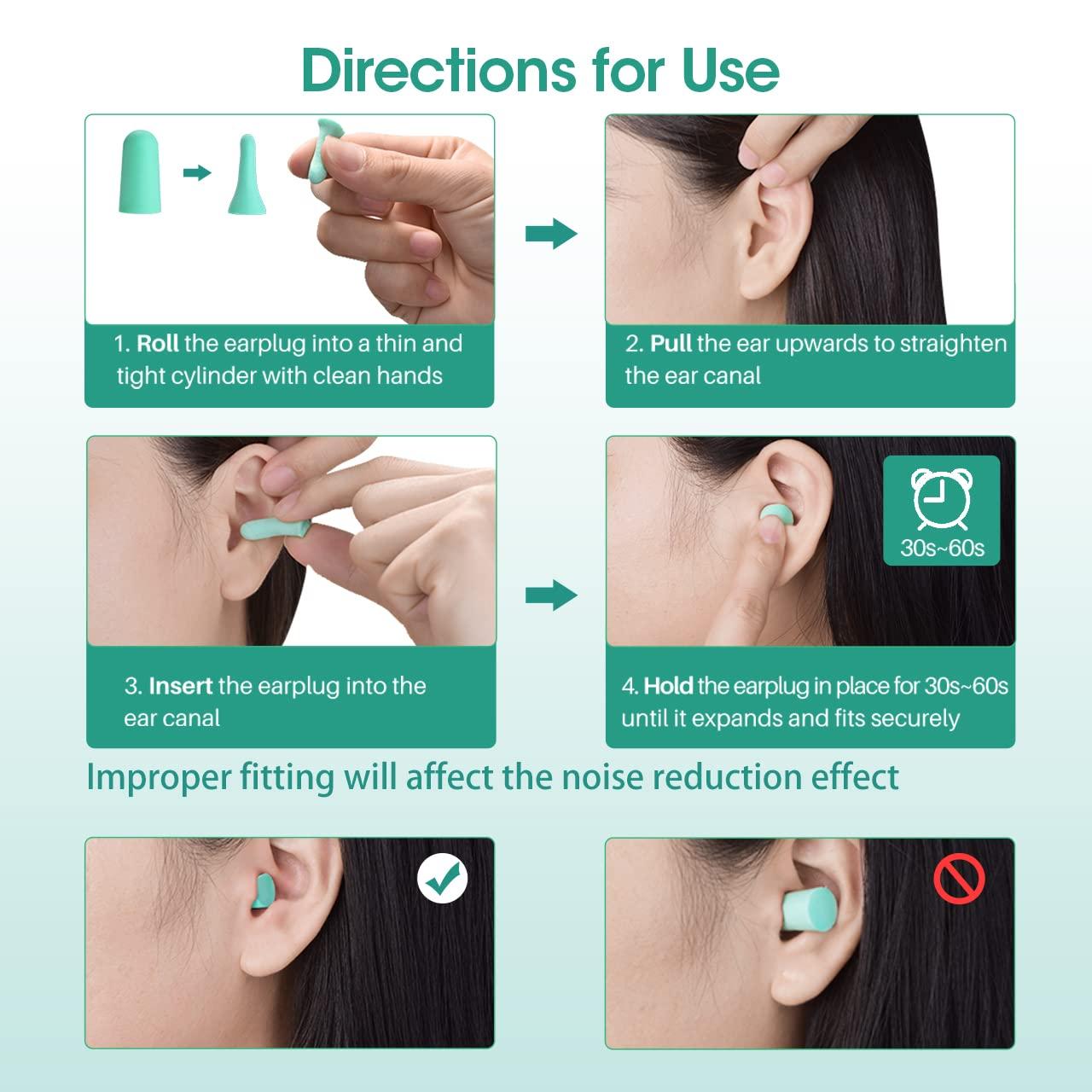 Onhear Ultra Soft Ear Plug for Sleeping, 120 PCs High Noise Cancelling Earplug with Aluminum Case, Industrial-Grade Hearing Protection Earplug for Snoring/Working/Studying/Side Sleeper, Slow Rebound