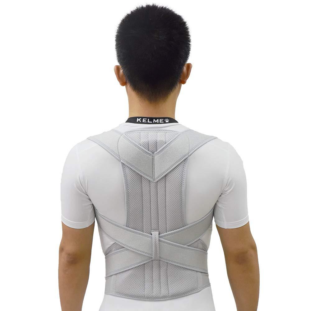 Medsarar Posture Corrector for Men and Women,Medsarar Shoulder Lumbar Adjustable Breathable Improve Posture Upper Back Brace Posture Corrector Full Back Support (Gray, Small)