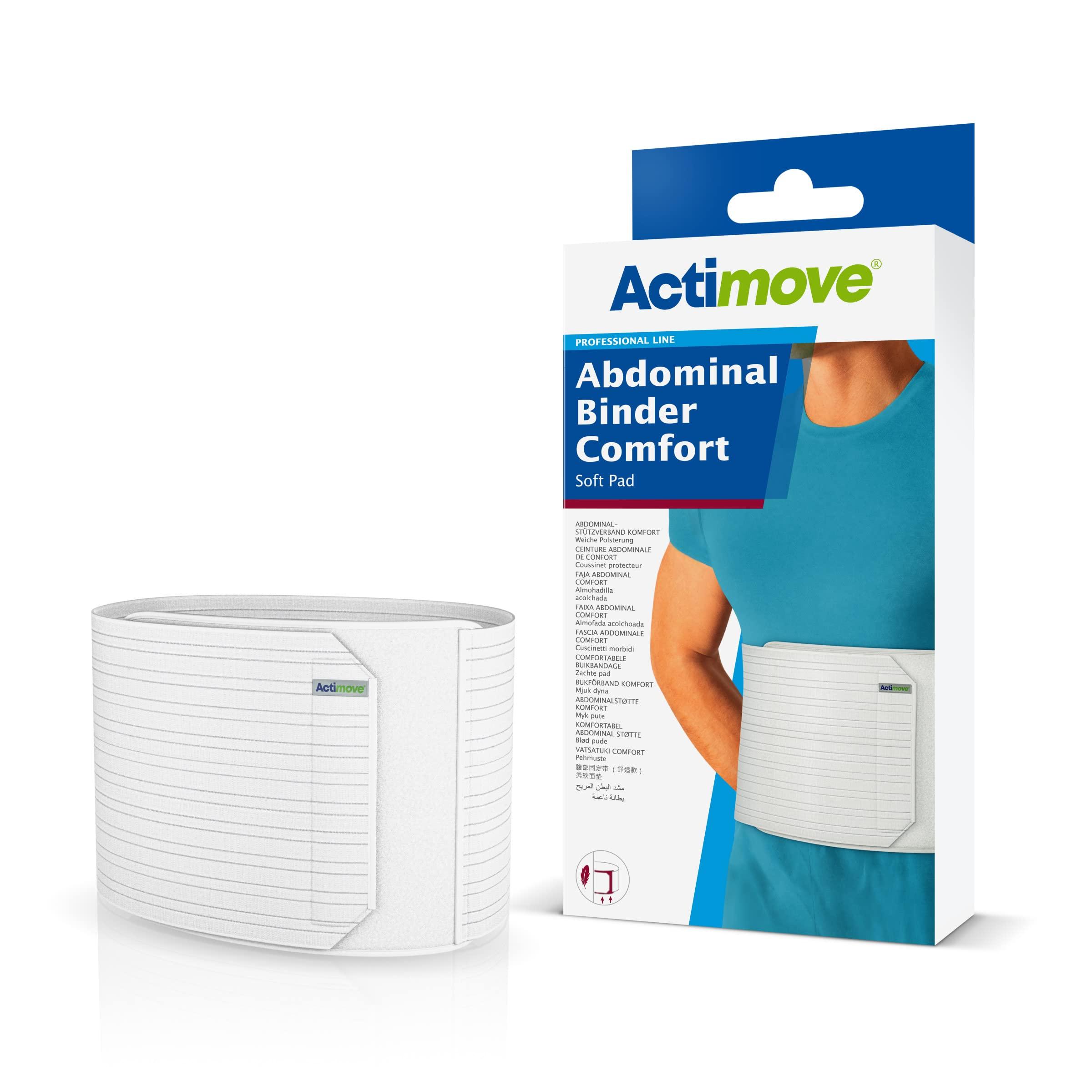 Actimove Actimove Abdominal Binder Comfort with Soft Pad 9in White Medium (45-1/4 - 61 (115 - 155 cm))
