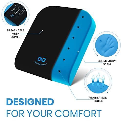 Everlasting Comfort Everlasting Comfort Lumbar Support & Wheelchair Seat Cushion Bundle - Ultimate Comfort - Mobility Scooter Accessories for Adults & Seniors - Back, Hip, Tailbone, Pressure Sore and Ulcer Pain Relief