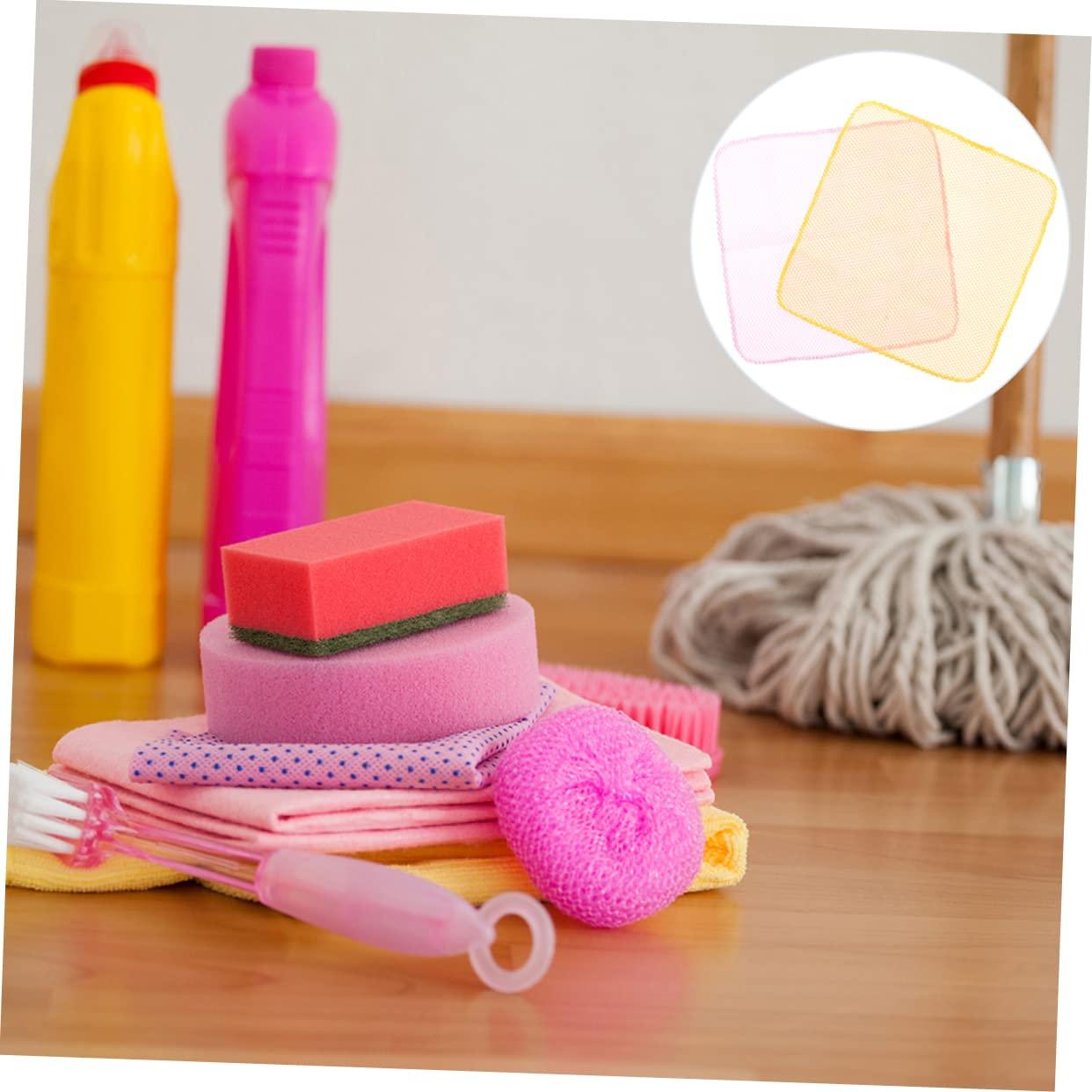 FOYTOKI FOYTOKI 6pcs Mesh Dishcloth Dish Towels Bulk Kitchen Cloth Netted Dish Cloths Crazy Drinking Straws Pet Towel Cleaning Rag Cleaning Scrubber Flexible Straw Dishwashing Polyester