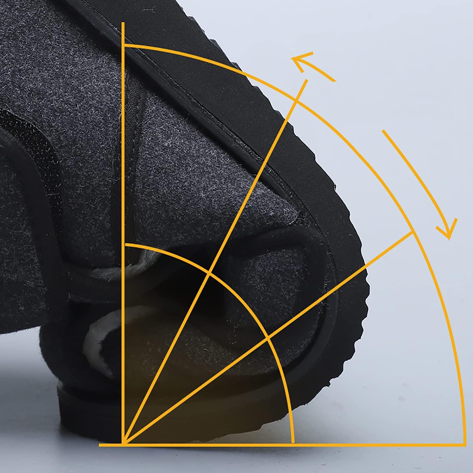 FZYUAN Men\'s Diabetic Shoes Winter, Extra Wide Width Orthopedic Slip-on Shoes Diabetic Sneakers, Adjustable Closure Walking Sneakers with Arch Support Cushioning for Swollen Feet,9.5